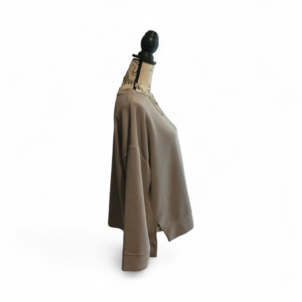 Danskin Beige Ribbed Top XL - Picture 2 of 8